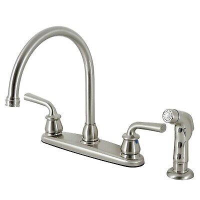 Kingston Brass KB728RXLSP Restoration 8-Inch Centerset Kitchen Faucet with Si...