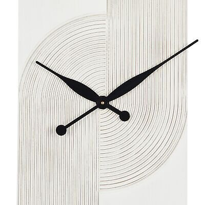 The Novogratz Wood Geometric Decorative Wall Clock Art Deco Inspired Line Art...