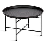 Kate and Laurel Mahdavi Modern Coffee Table, 26 x 26 x 25.5x25.5x15.5, Black