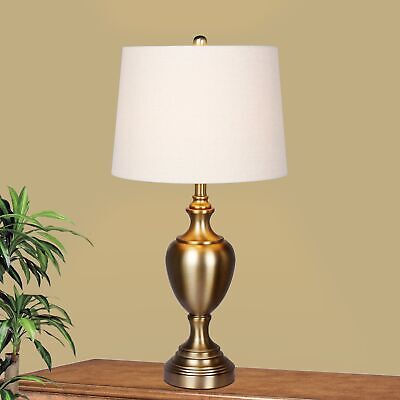 Cory Martin W-1566AG Urn with Pedestal Base Metal Table Lamp, 30", Plated Ant...