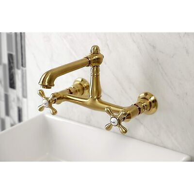 Kingston Brass KS7247AX English Country Bathroom Faucet, Brushed Brass, 10.31...