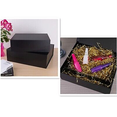 3 Pcs Matte Black Extra Large Gift Box with Lid, 19x16x6 Inches, Hard Magneti...