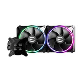 EVGA CLCx 280mm All-in-One LCD CPU Liquid Cooler, 2X 140mm PWM ARGB