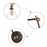 LNC Black Gold Wall Sconces, Glass Swing Arm Wall Lamp Adjustable Plug-in or ...