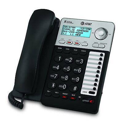 AT&T ML17929 2-Line Corded Telephone, Black Without Answering System