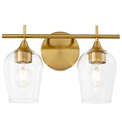 Hamilyeah Gold Bathroom Lighting Fixtures Over Mirror, 2 Light Vanity Lights ...