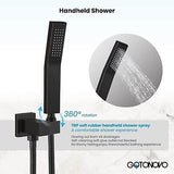 gotonovo Rainfall Bathroom Shower System Rain Shower Head and Handle Set Wall...