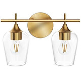 Hamilyeah Gold Bathroom Lighting Fixtures Over Mirror, 2 Light Vanity Lights ...