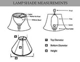 Royal Designs Shallow Drum w V-Notch Bottom Designer Lamp Shade, White, 13x19...