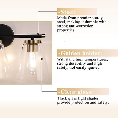 NEOUS Bathroom Vanity Light, 4-Light Vanity Lighting Fixtures, Bathroom Light...