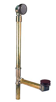 Westbrass 22" Deep Soak Tip-Toe Drain Bath Waste Overflow with Ball Joint, Oi...