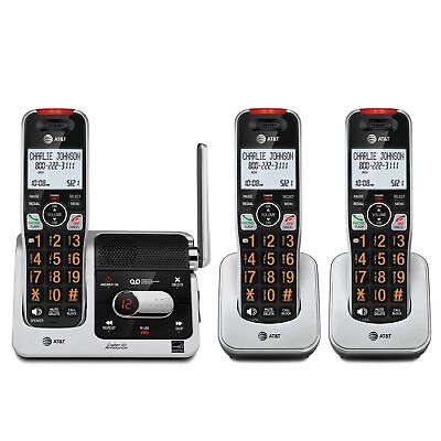 AT&T BL102-3 DECT 6.0 3-Handset Cordless Phone for Home with Answering Machin...