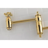 Kingston Brass KS3102AX Restoration Pot Filler, 13 Inch Length, Polished Brass