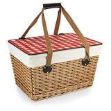 PICNIC TIME Canasta Wicker Picnic Basket With Lid, Small Picnic Basket For 2,...