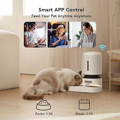 PETLIBRO Automatic Cat Feeder, 5G WiFi Pet Feeder for Two Cats or Dogs with R...