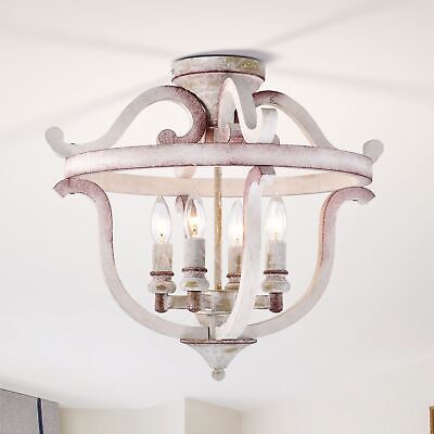 Warehouse of Tiffany Momali 20 Inch Antique Semi Flush Mount with 4 Light