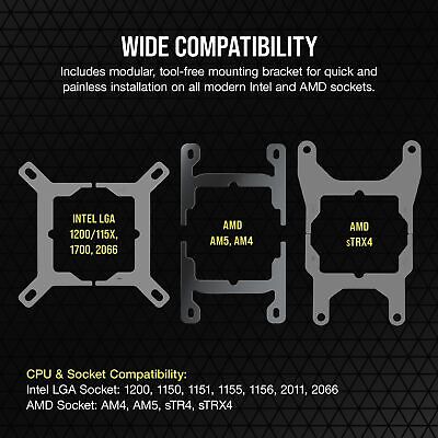 Corsair iCUE H115i Elite CAPELLIX XT Liquid CPU Cooler - Two AF140 RGB Elite ...