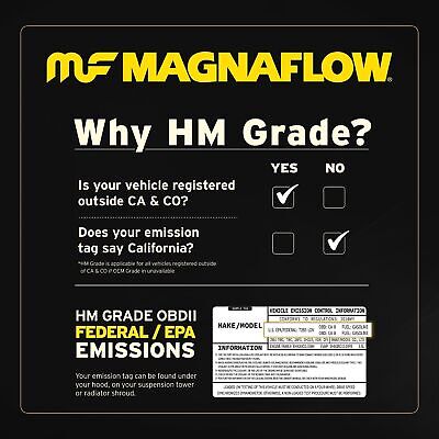 MagnaFlow Catalytic Converter 99006HM: 2.5"/2.5" Inlet/Outlet, HM Grade, Univ...