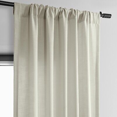 HPD Half Price Drapes Classic Semi Sheer Faux Linen Curtains for Living Room ...