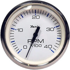 Faria Beede Instruments Faria Chesapeake White SS 434; Tachometer - 4,000 RPM...