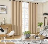 Rutterllow 100% Blackout Curtains, 96 inches 2 Panel Sets, Heat and Full Ligh...