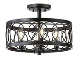 JONATHAN Y JYL9040A Sylvain 15.5" Metal LED Semi-Flush Mount Contemporary,Tra...