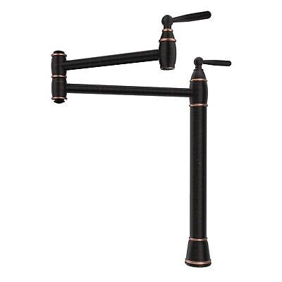 Pot Filler Deck Mount, ARCORA Pot Filler Faucet Oil Rubbed Bronze Kitchen Fol...