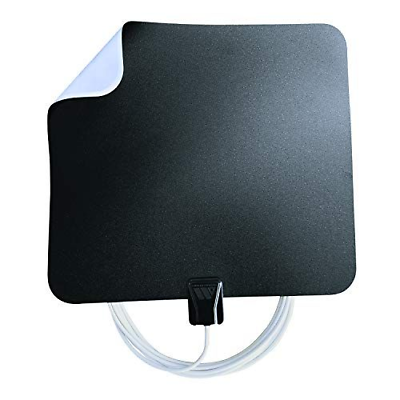 Winegard Flatwave Amped Pro HDTV Indoor Antenna with Bluetooth Signal Black