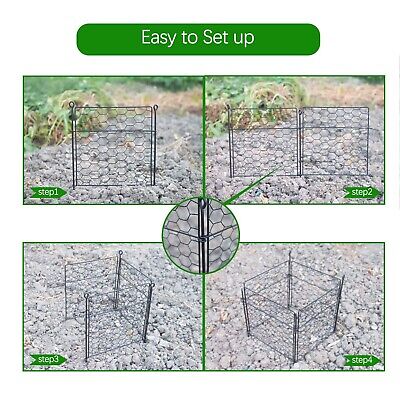 nutroeno Chicken Wire Cloche Plant Protector &#8211; Mesh Plant Cage Supports fo