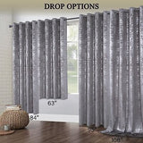 always4u Champagne Soft Velvet Curtains 84 Inch Length Luxury Bedroom Curtain...