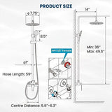 gotonovo SUS304 Outdoor Shower Fixture High Pressure Shower System Combo Wall...