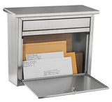 Architectural Mailboxes Maya Stainless Steel, Locking, Wall Mount Mailbox, 24...