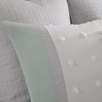 Urban Habitat Duvet Set 100% Cotton Jacquard, Tufts Accent, Shabby Chic All S...