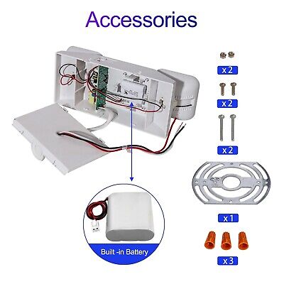 TANLUX LED Emergency Lights with Battery Backup, Two Head Adjustable Commerci...