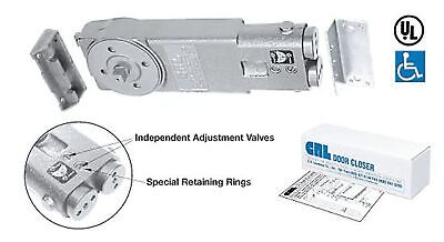 CRL A.D.A. 8.5 Lb. Exterior 105&#186; Hold-Open Overhead Concealed Door Closer B