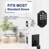 KIAYACI Front Door Handle Sets Black Door Handle keypad Door Lock with Handle...