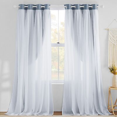 NICETOWN Bedroom Curtains for Kids, Room Darkening Thermal Insulated Sliding ...