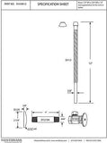 Westbrass D103K12-62 1/2" IPS x 3/8" OD x 12" Corrugated Riser Supply Line Ki...