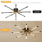 LED ceiling light modern recessed installation lamps black gold decorative li...