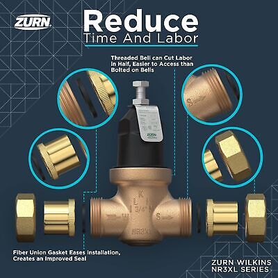 Zurn Wilkins 112-NR3XL 1-1/2" NR3XL Pressure Reducing Valve Single 1.5 Inch