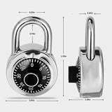 Standard Dial Combination Lock,Black turnplate 2 in. Wide; Fixed three digita...