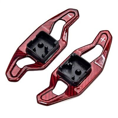 Steering Wheel Accessories Shift Paddle Shifter Extension Carbon fiber red co...