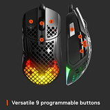 SteelSeries Aerox 5 - Lightweight Gaming Mouse - 18000 CPI -- TrueMove Black