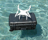 Case Club Pre-Cut Waterproof Drone Case with Wheels, Extension Handle & 2 Moi...