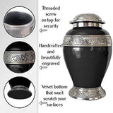 Urn for Human Ashes - Black Urns for Dad, Urns for Mom, Husband or Wife - Mat...