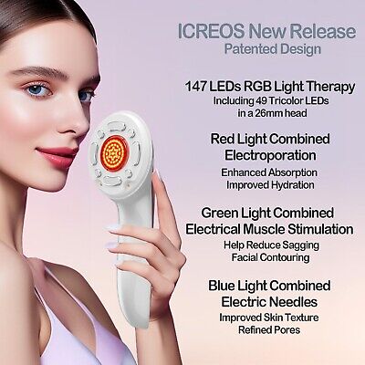 Red Light Therapy for Face and Body Wand Amplified with 147 LEDs in 26mm Head...