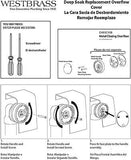 Westbrass 22" Deep Soak Tip-Toe Drain Bath Waste Overflow with Ball Joint, Oi...