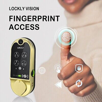 Lockly Vision Smart Lock, Camera Video Two-Way Audio 6-in-1 Keyless Entry Doo...