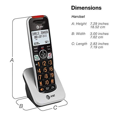 AT&T BL102-5 DECT 6.0 5-Handset Cordless Phone for 5 Handset, Silver/Black