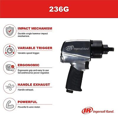 Ingersoll Rand 236G 1/2-Inch Edge Series Air Impactool, Silver Wrench